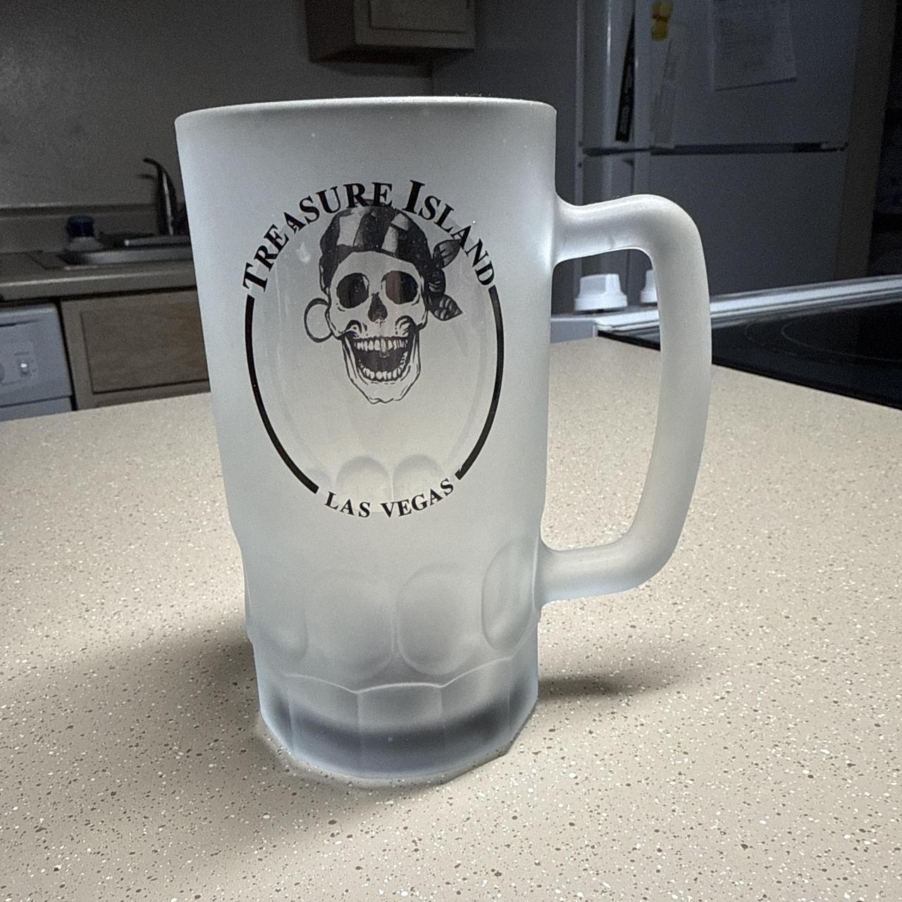 Treasure Island Las Vegas frosted glass mug with...