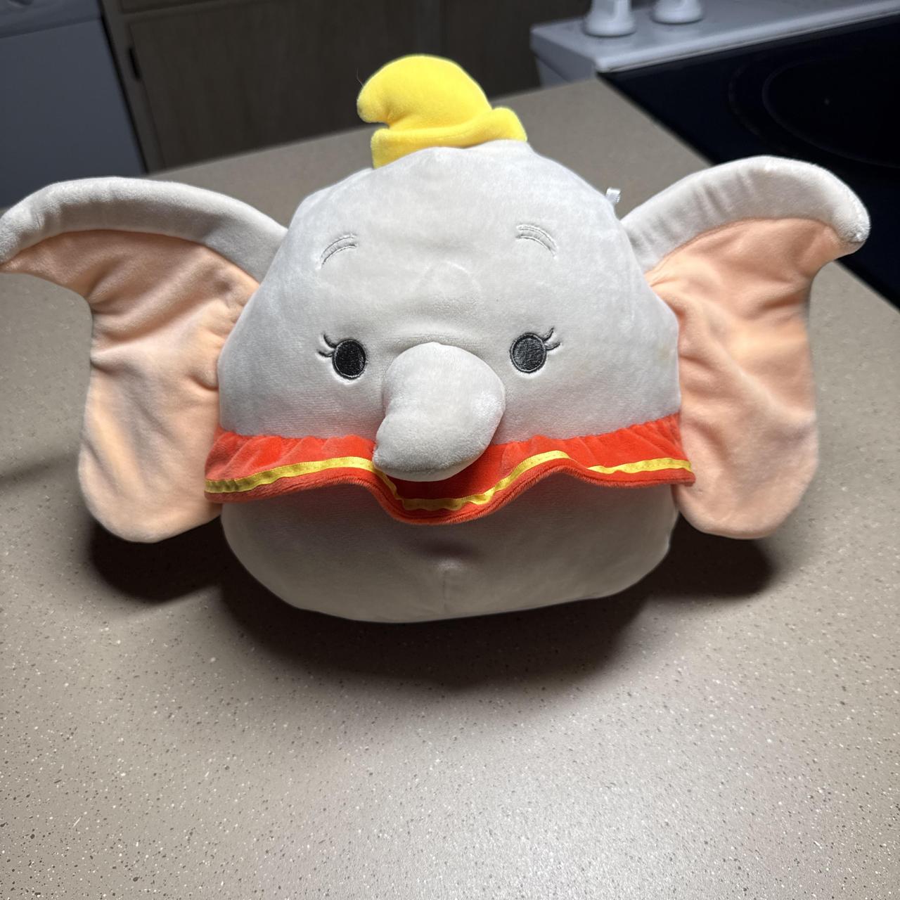 Disney Dumbo plush toy with yellow hat and red &amp;...