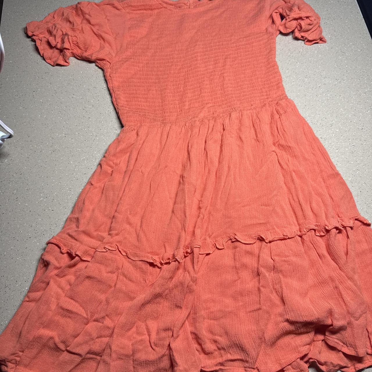 Orange Newbury Kustom dress with ruffles in size M...