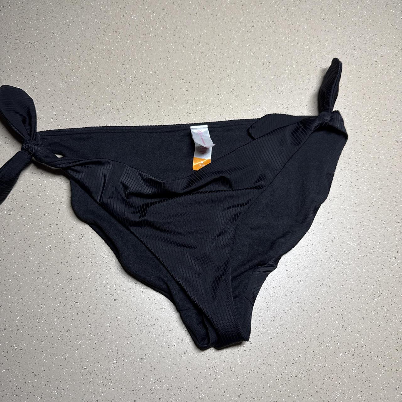 No Boundaries black bikini bottoms with tie detail,...