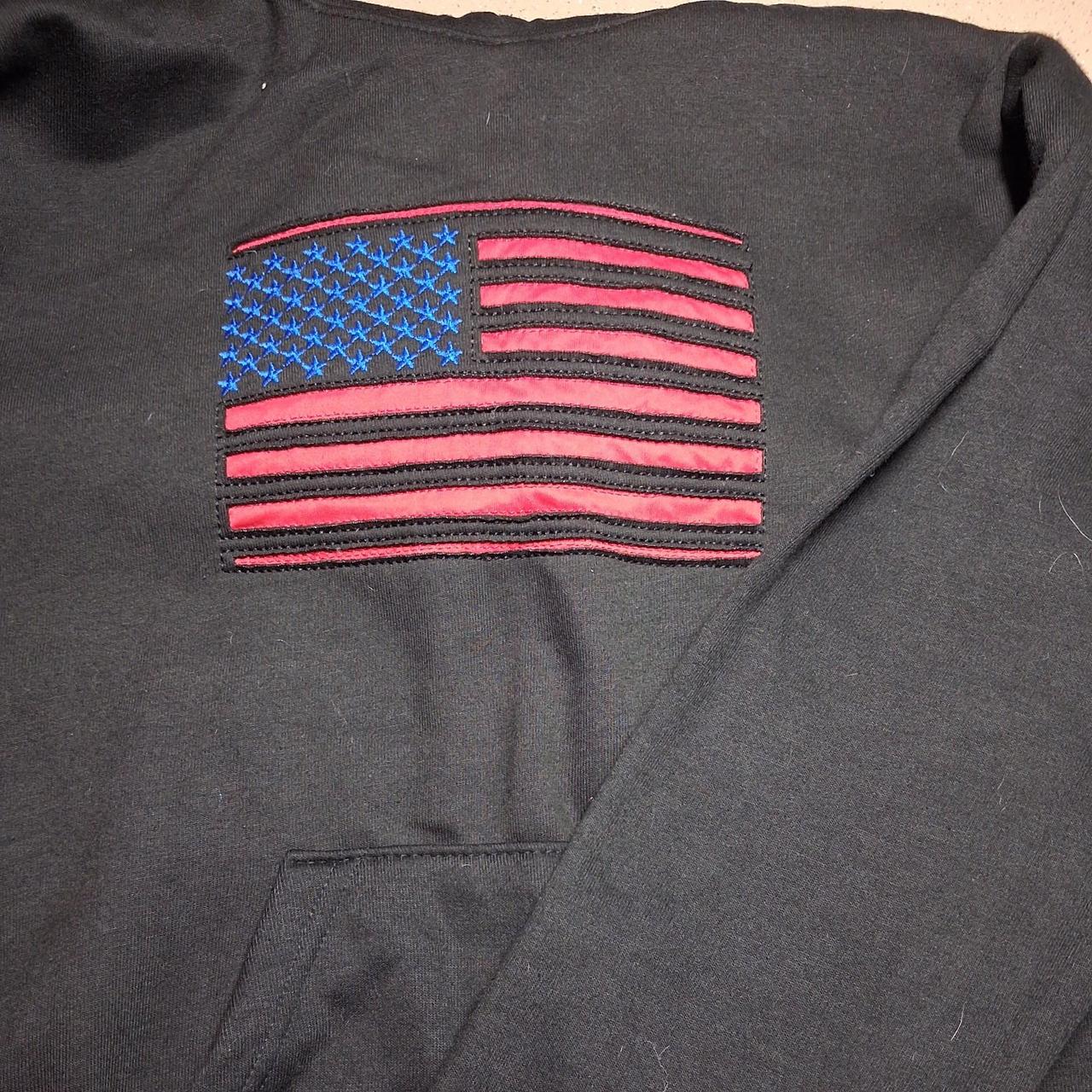American Legends black polyester hoodie with...