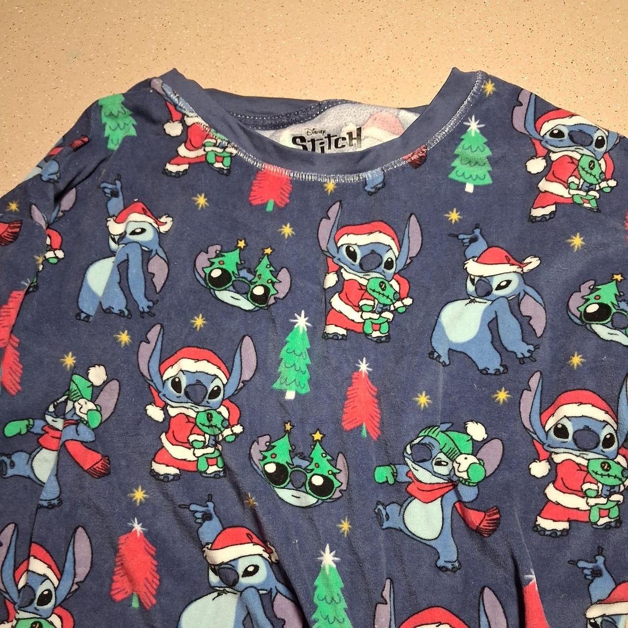 Disney Stitch Christmas pajamas with Stitch in Santa...